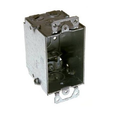 Raco Electrical Box, 12.5 cu in, Switch Box Type, 1 Gang, Steel, Rectangular Shape 518